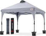 Pop-up Pavillon 3x3m Wasserdicht Mit Uv-schutz Und Roll-tragetasche Grau