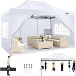 Faltpavillon 3x4.5m Wasserdicht, Uv-schutz 50+, Mit 4 Seitenteilen