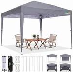 Faltpavillon 3x3m Wasserdicht, Stabil, Winterfest Mit 4 Seitenw&auml;nden, Uv-schutz,