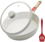 Bratpfanne Mit Deckel 28cm, Antihaft, Abnehmbarer Griff, F&uuml;r Alle Herdarten