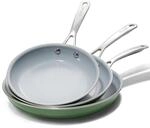 Keramik Pfannenset Induktion 20/24/28cm Antihaft, Pfas-frei, Gr&uuml;n