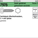 Blechschraube Din 7976 M.sechskant/spitze C 6,3 X 38stahl Geh&auml;rtet Galvanisch