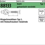 Ringschraub&ouml;se R 88133 Typ 1 50 X 14(3,9/6) Stahl Galvanisch Verzinkt