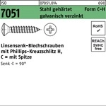 Blechschraube Iso 7051 Liseko M.spitze/kreuzschlitz-ph 4,8x 32 -c-h Stahl...
