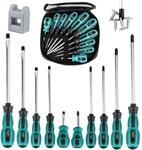 10tlg Schraubendreher Set Magnetisch, Chrom-vanadium-stahl, Schlitz &...