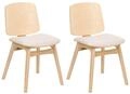 Esszimmerstuhl 2er Set Charleston Holz Hellbraun / Hellbeige