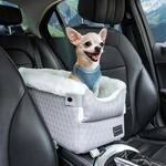 Hundesitz Mittelkonsole Auto Mit Aussicht, Waschbar, Bis 4kg, Grau Wei&szlig;