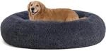 Orthop&auml;disches Hundebett Rund, Kuschelig, Waschbar, 120 Cm &Oslash;, Dunkelgrau