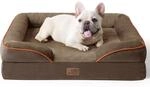 Orthop&auml;disches Hundebett 71x58 Cm Mit Hohem Rand, Waschbar, Braun