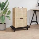 Vidaxl Transport Trolleys 5 Pcs Black 58x38x12 Cm Polypropylene