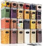 24er Set Vorratsdosen Luftdicht Mit Deckel & Etiketten, Bpa-frei, Stapelbar