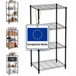 Relaxdays Metallregal, 4 Ebenen Je Bis 35 Kg, Hbt: 120 X 56 X 35 Cm, Haus, Keller &