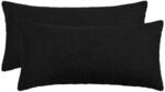 Kissenbezug 2 Pcs Heerlen Schwarz 40 X 80 Cm Boucl&eacute; Vidaxl