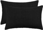 Kissenbezug 2 Pcs Heerlen Schwarz 50 X 70 Cm Boucl&eacute; Vidaxl
