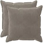 Kissenbezug 2 Pcs Houten Hellgrau 60 X 60 Cm Samt Vidaxl
