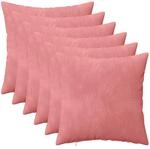 Kissenbezug 6 Pcs Heerlen Rosa 50 X 50 Cm Samt Vidaxl