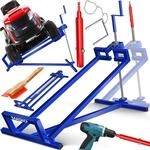 Masko&reg; Rasentraktor-heber, 400 Kg, Hebevorrichtung - Blau / Mit Adapter