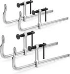 Schraubzwingen 4er Set, 300mm, Geschmiedeter Stahl, 204kg Spannkraft