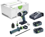 Festool Akku-schlagbohrschrauber Quadrive Tpc 18/4 Tbx4,0 I-plus, 2x 4,0 Ah Tbx Und