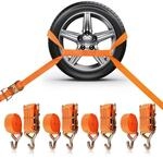 4x Spanngurte Autotransport 3m 35mm Radsicherung Mit Haken 2000 Dan