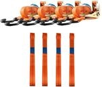 4 Gurtschlaufen Doppelschlaufe + 4 Spanngurte Motorradspanngurt Mopped