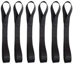 6er Set Zurrschlaufen 200x25mm, 500kg, Schwarz, F&uuml;r Motorrad & Fahrrad
