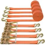 Spanngurte Mit Ratsche Und Haken 4er Set 3000 Kg 6m X 38mm Orange