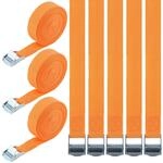 10x Spanngurte 5m, 25mm Zurrgurte Mit Klemmenschloss, Bis 600 Lbs, Orange