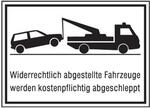 Safetymarking Parkverbotsschild Alu B400xh250 Mm Unberechtigt Abgestellte Fahrzeuge