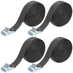 4x Ratschen-spanngurte 5m X 25mm, Hochleistungs-befestigungsgurte F&uuml;r Anh&auml;nger