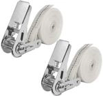 Spanngurte Mit Ratsche 2x6m, 800kg, 25mm, Wei&szlig;