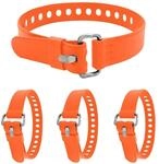 Verstellbare Silikon Spanngurte 50cm Mit Schnalle, 4er Set Orange