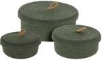 Deko-aufbewahrungsk&ouml;rbe, Deckel Aus Jute, 3er-set