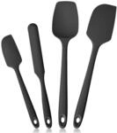 Silikon Teigschaber Set 4er, 315&deg;c Hitzebest&auml;ndig, Antihaft, Schwarz