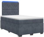 Boxspringbett Mit Matratze Dunkelgrau 120 X 190 Cm Samt Vidaxl