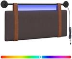 H&auml;ngendes Kopfteil Mit Led Licht Dunkelbraun Antikes Pu Vidaxl