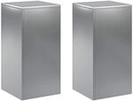 Pflanzenst&auml;nder 2 Pcs Silber 30 X 30 X 60 Cm Edelstahl Vidaxl
