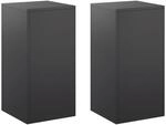 Pflanzenst&auml;nder 2 Pcs Schwarz 30 X 30 X 60 Cm Stahl Vidaxl