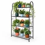 Relaxdays Blumenregal Mit 4 Ablagen, Hbt: 114 X 71 X 24,5 Cm, Blumen- &