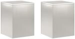 Pflanzenst&auml;nder 2 Pcs Silber 30 X 30 X 40 Cm Stahl Vidaxl