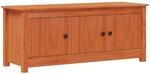 Schuhschrank Wachsbraun 110 X 38 X 45,5 Cm Massives Kiefernholz Vidaxl