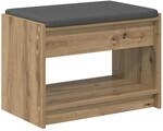 Schuhbank Mit Kissen Artisan-eiche 63 X 38 X 45 Cm Vidaxl