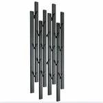 Dandibo Garderobe Wand Schwarz Metall 96612 / 96782 Wandgarderobe Mit 18 Haken Schmal