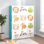 Kinderschrank Modular Mit 12 W&uuml;rfeln Gr&uuml;n Pp - Vidaxl