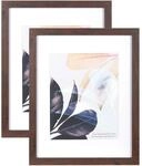 Holz-bilderrahmen 35,6x27,9 Cm, 2 St&uuml;ck, Walnuss, F&uuml;r Tisch & Wand