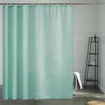 Duschvorhang Textil 200x200cm Minzgr&uuml;n, Anti-schimmel, Waschbar, Inkl. 12...