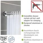 Teleskop-duschstange Luz 70 - 115 Cm, Chrom, Ausziehbare Duschvorhangstange Aus
