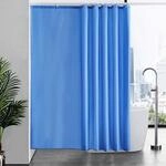 Duschvorhang &Uuml;berl&auml;nge 200x200cm Blau, Textil, Anti-schimmel, Waschbar, Inkl....