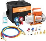 Vevor Vakuumpumpe Mit Manometer, 4,5 Cfm 127 L/min, 250 W 1-stufige