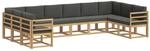 Outdoor-sofagarnitur 10 Stk. Wei&szlig; Und Anthrazit Vidaxl